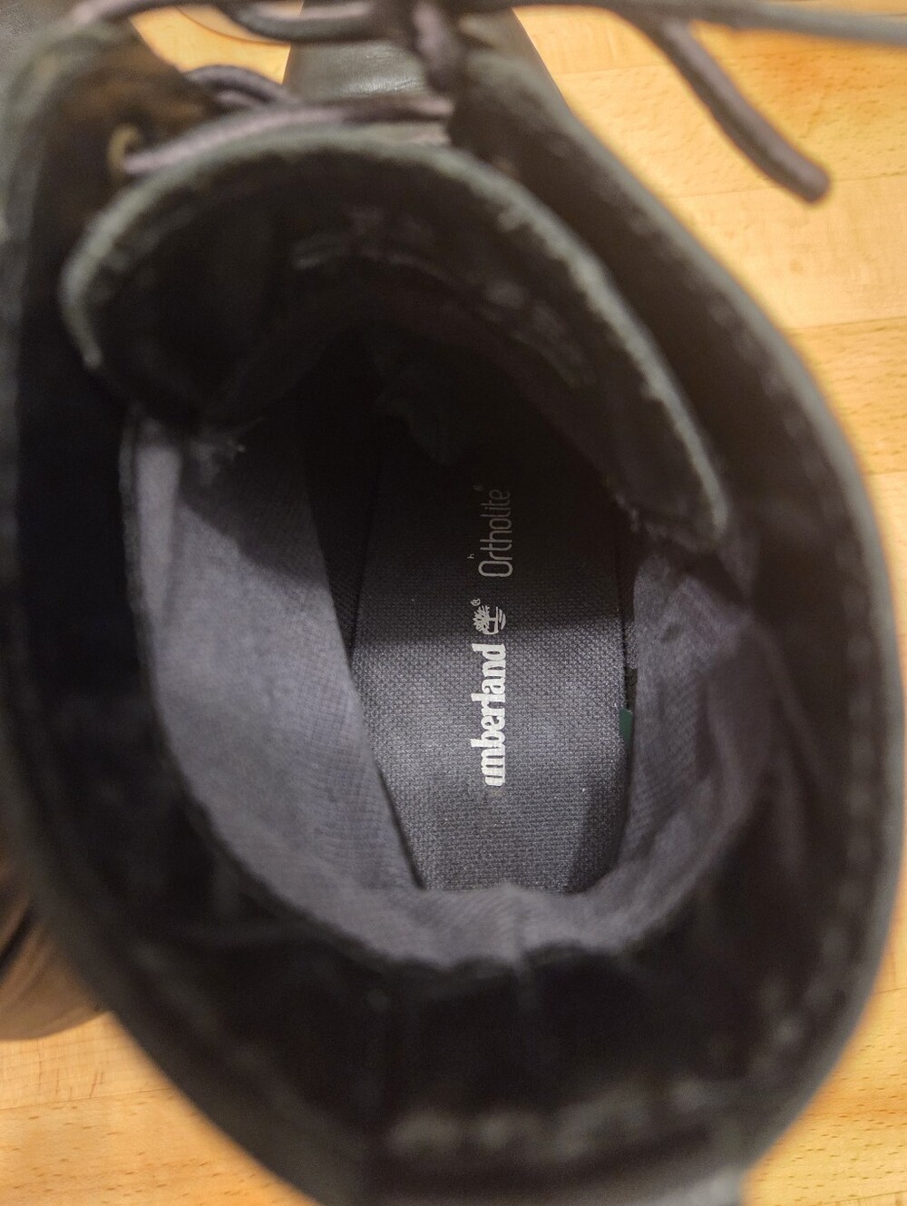 Timberland Averly Lace Chukka Boots Black Leather Block Heel Women's Sz 8.5 - Picture 6 of 10